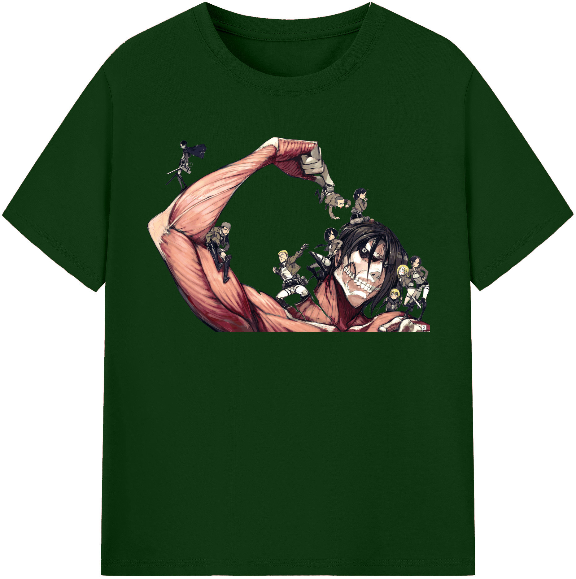（画像用） 進撃の巨人 Attack on Titan 綿100％半袖Tシャツ（フロントプリント）